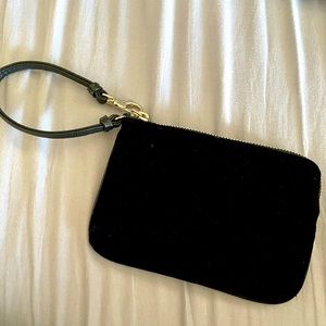 Black velvety wristlet